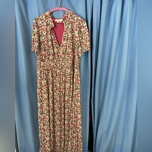 Boden Floral Knit Midi Dress